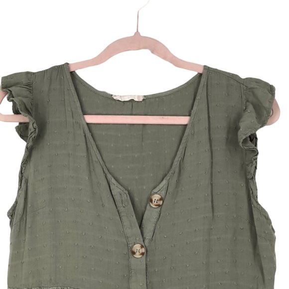 Altar’d State Mini Dress or Long Tunic w/Swiss Dots, Button Front, Lined, SZ L - Picture 2 of 8